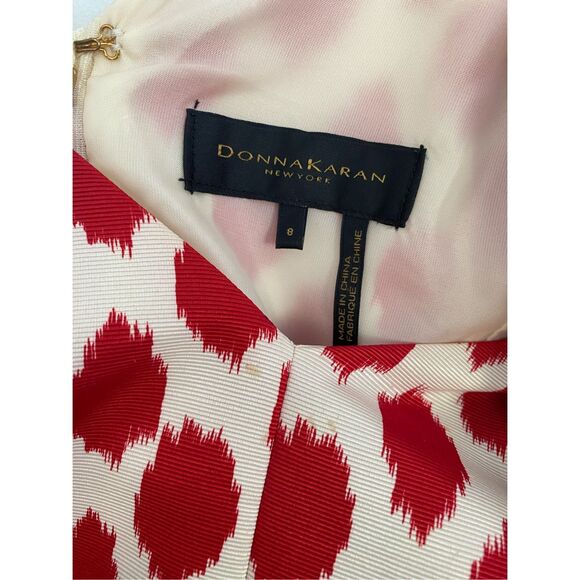 Donna Karan Sleeveless V Neck Fit And Flare Dress Sz 8 - Picture 3 of 7